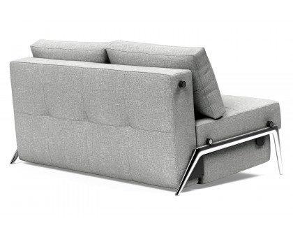 Innovation Living Cubed Full Size Sofa Bed with Alu Legs - 590 Micro Check Gray