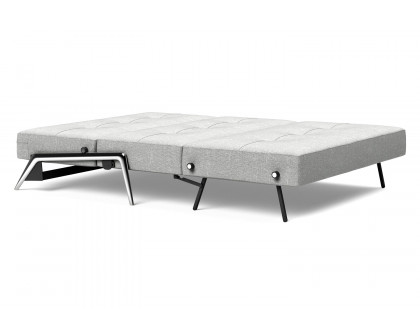 Innovation Living Cubed Full Size Sofa Bed with Alu Legs - 590 Micro Check Gray