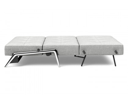 Innovation Living Cubed Full Size Sofa Bed with Alu Legs - 590 Micro Check Gray