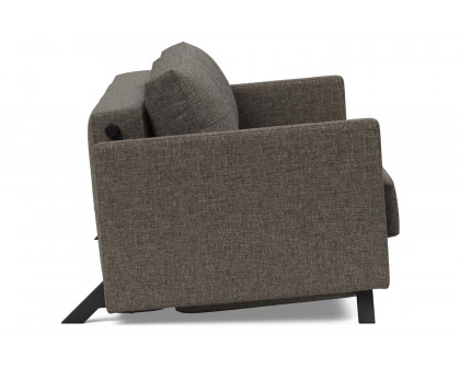 Innovation Living Cubed Queen Size Sofa Bed with Arms - 216 Flashtex Dark Gray