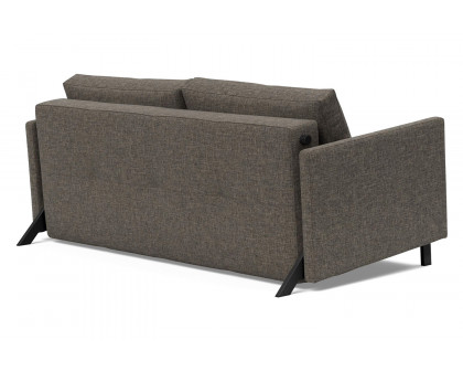 Innovation Living Cubed Queen Size Sofa Bed with Arms - 216 Flashtex Dark Gray