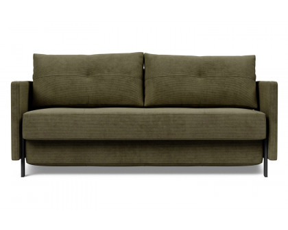 Innovation Living Cubed Queen Size Sofa Bed with Arms - 316 Cordufine Pine Green