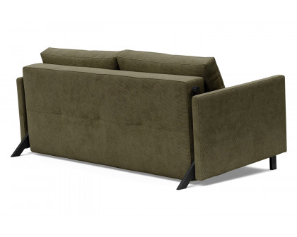 Innovation Living Cubed Queen Size Sofa Bed with Arms - 316 Cordufine Pine Green