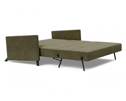 Innovation Living Cubed Queen Size Sofa Bed with Arms - 316 Cordufine Pine Green