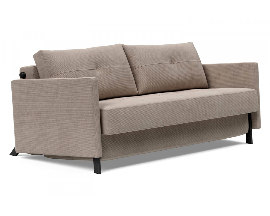 Innovation Living Cubed Queen Size Sofa Bed with Arms - 318 Cordufine Beige