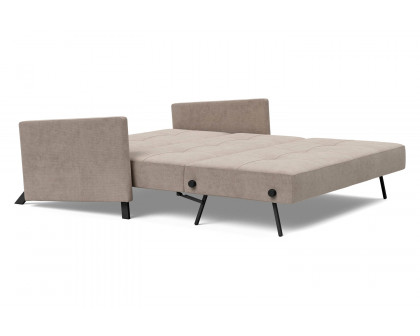 Innovation Living Cubed Queen Size Sofa Bed with Arms - 318 Cordufine Beige