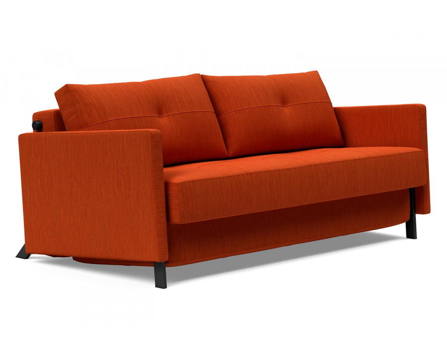 Innovation Living Cubed Queen Size Sofa Bed with Arms - 506 Elegance Paprika