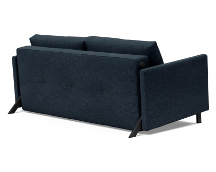 Innovation Living Cubed Queen Size Sofa Bed with Arms - 515 Nist Blue