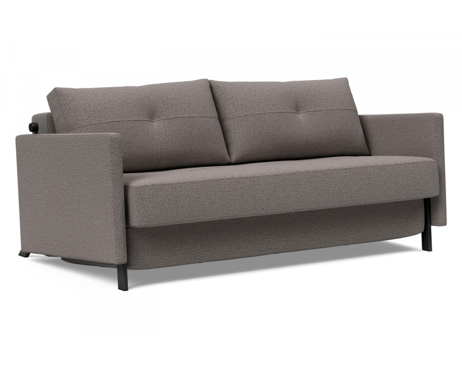 Innovation Living Cubed Queen Size Sofa Bed with Arms - 521 Mixed Dance Gray