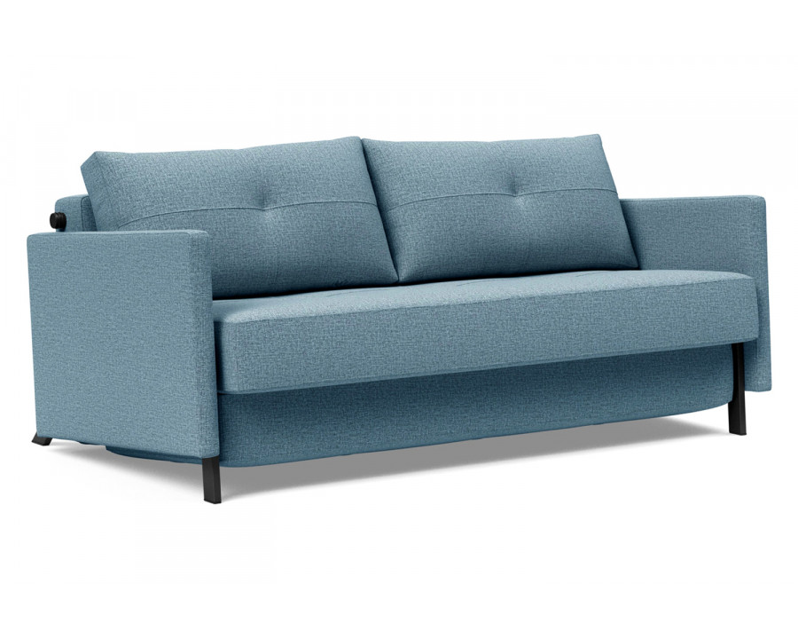 Innovation Living Cubed Queen Size Sofa Bed with Arms - 525 Mixed Dance Light Blue