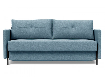 Innovation Living Cubed Queen Size Sofa Bed with Arms - 525 Mixed Dance Light Blue