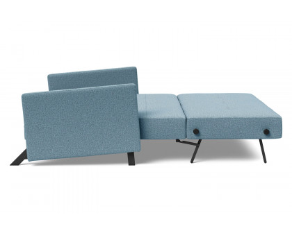 Innovation Living Cubed Queen Size Sofa Bed with Arms - 525 Mixed Dance Light Blue