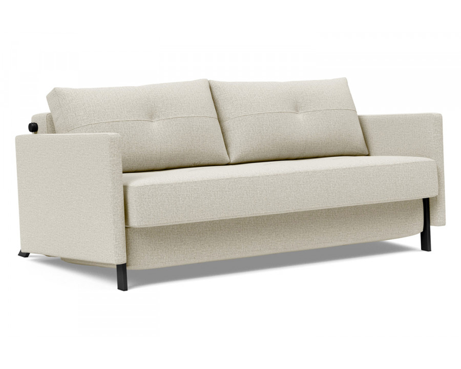 Innovation Living Cubed Queen Size Sofa Bed with Arms - 527 Mixed Dance Natural