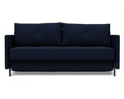 Innovation Living Cubed Queen Size Sofa Bed with Arms - 528 Mixed Dance Blue