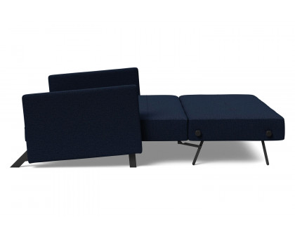 Innovation Living Cubed Queen Size Sofa Bed with Arms - 528 Mixed Dance Blue