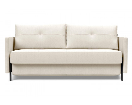 Innovation Living Cubed Queen Size Sofa Bed with Arms - 531 Bouclé Off White