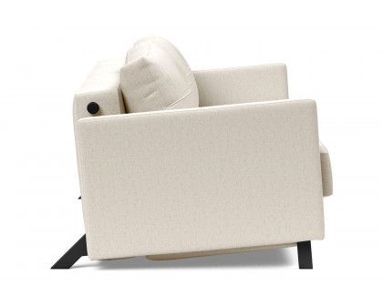 Innovation Living Cubed Queen Size Sofa Bed with Arms - 531 Bouclé Off White