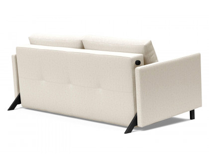 Innovation Living Cubed Queen Size Sofa Bed with Arms - 531 Bouclé Off White