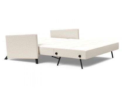 Innovation Living Cubed Queen Size Sofa Bed with Arms - 531 Bouclé Off White