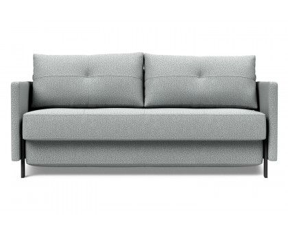 Innovation Living Cubed Queen Size Sofa Bed with Arms - 538 Melange Light Gray