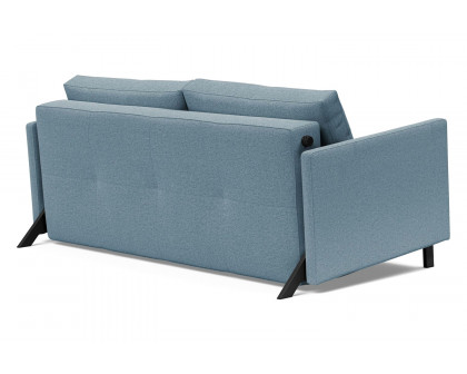 Innovation Living Cubed Queen Size Sofa Bed with Arms - 558 Soft Indigo