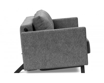 Innovation Living Cubed Queen Size Sofa Bed with Arms - 563 Twist Charcoal