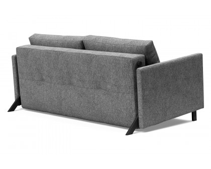 Innovation Living Cubed Queen Size Sofa Bed with Arms - 563 Twist Charcoal