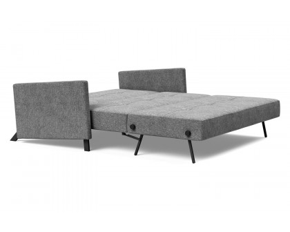 Innovation Living Cubed Queen Size Sofa Bed with Arms - 563 Twist Charcoal