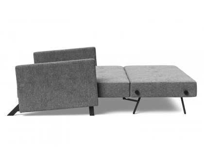 Innovation Living Cubed Queen Size Sofa Bed with Arms - 563 Twist Charcoal