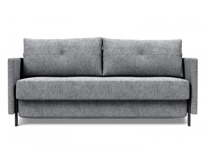 Innovation Living Cubed Queen Size Sofa Bed with Arms - 565 Twist Granite