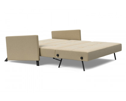 Innovation Living Cubed Queen Size Sofa Bed with Arms - 571 Vivus Dusty Sand