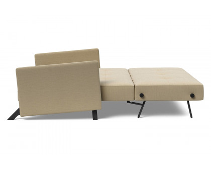 Innovation Living Cubed Queen Size Sofa Bed with Arms - 571 Vivus Dusty Sand