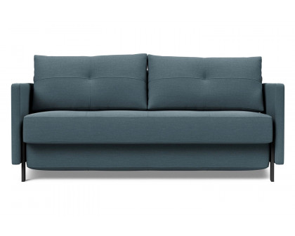 Innovation Living Cubed Queen Size Sofa Bed with Arms - 573 Vivus Dusty Blue