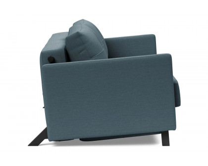 Innovation Living Cubed Queen Size Sofa Bed with Arms - 573 Vivus Dusty Blue