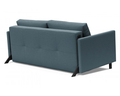 Innovation Living Cubed Queen Size Sofa Bed with Arms - 573 Vivus Dusty Blue