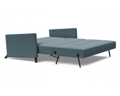 Innovation Living Cubed Queen Size Sofa Bed with Arms - 573 Vivus Dusty Blue