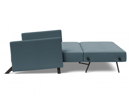 Innovation Living Cubed Queen Size Sofa Bed with Arms - 573 Vivus Dusty Blue