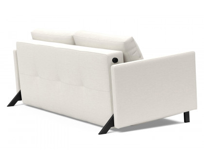 Innovation Living Cubed Queen Size Sofa Bed with Arms - 574 Vivus Dusty Off White