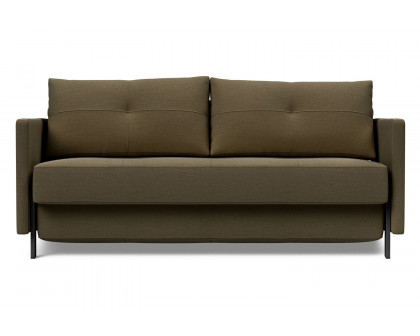 Innovation Living Cubed Queen Size Sofa Bed with Arms - 575 Vivus Dusty Olive