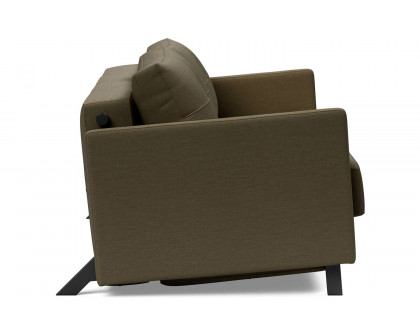 Innovation Living Cubed Queen Size Sofa Bed with Arms - 575 Vivus Dusty Olive