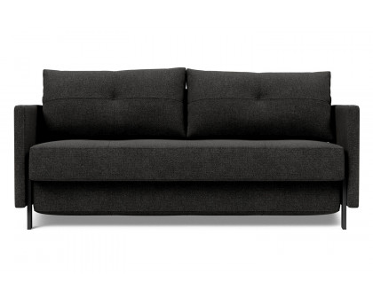 Innovation Living Cubed Queen Size Sofa Bed with Arms - 577 Kenya Dark Gray