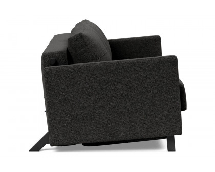 Innovation Living Cubed Queen Size Sofa Bed with Arms - 577 Kenya Dark Gray