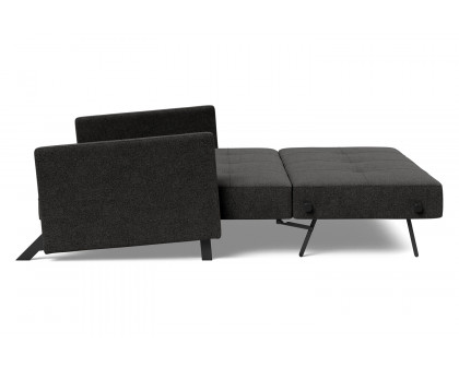 Innovation Living Cubed Queen Size Sofa Bed with Arms - 577 Kenya Dark Gray