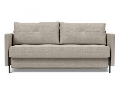 Innovation Living Cubed Queen Size Sofa Bed with Arms - 579 Kenya Gravel