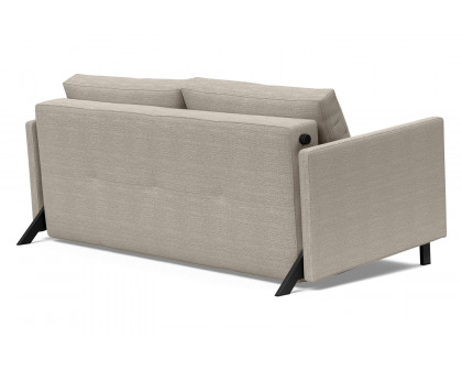 Innovation Living Cubed Queen Size Sofa Bed with Arms - 579 Kenya Gravel