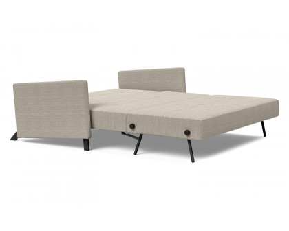 Innovation Living Cubed Queen Size Sofa Bed with Arms - 579 Kenya Gravel