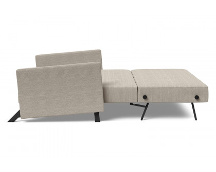 Innovation Living Cubed Queen Size Sofa Bed with Arms - 579 Kenya Gravel