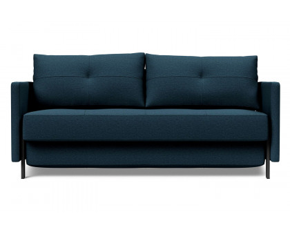 Innovation Living Cubed Queen Size Sofa Bed with Arms - 580 Argus Navy Blue