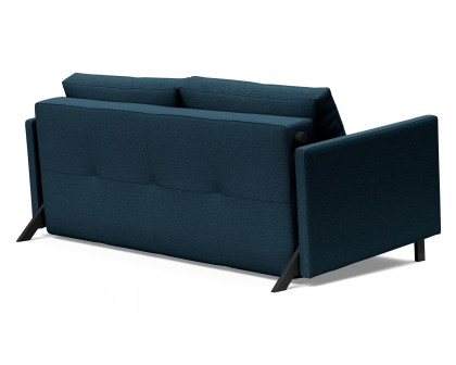 Innovation Living Cubed Queen Size Sofa Bed with Arms - 580 Argus Navy Blue