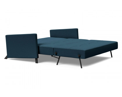 Innovation Living Cubed Queen Size Sofa Bed with Arms - 580 Argus Navy Blue